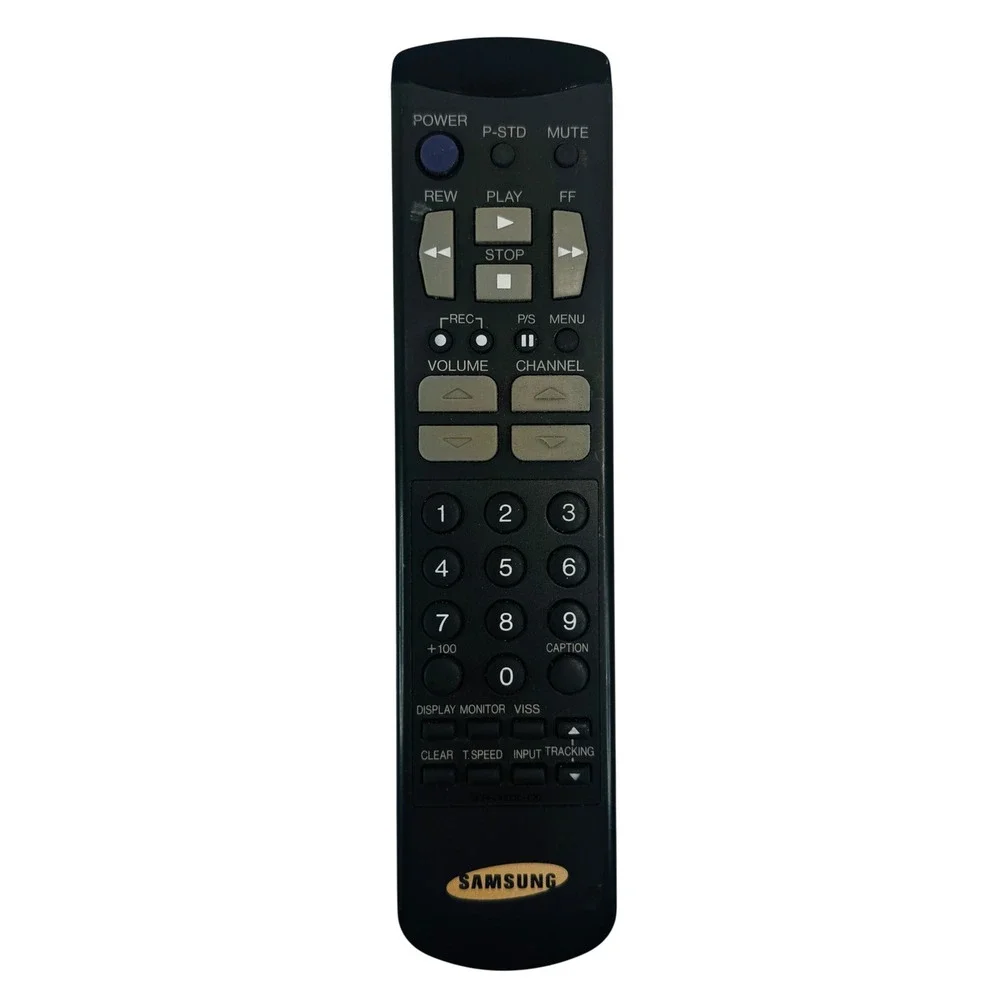 Samsung 3F14-00036-100‎ VCR TV Remote Control Black Made in Korea Untested